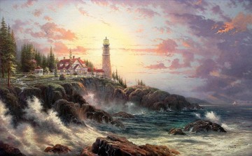 passing storm Painting - Clearing Storms Thomas Kinkade scenery